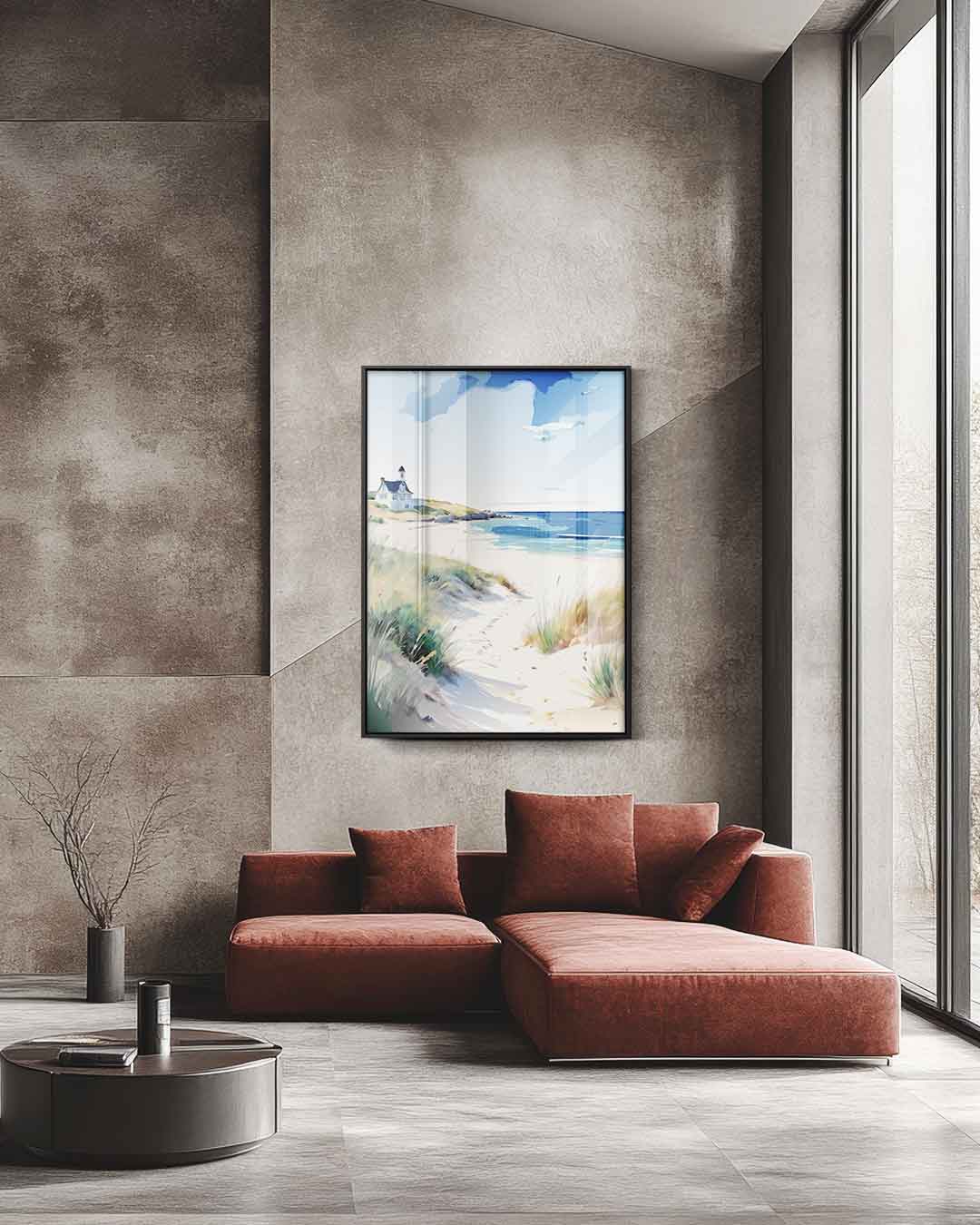 Zomer aan Zee Kunstwerk-canvas-dibond-plexiglas-wanddecoratie-WallArtistic