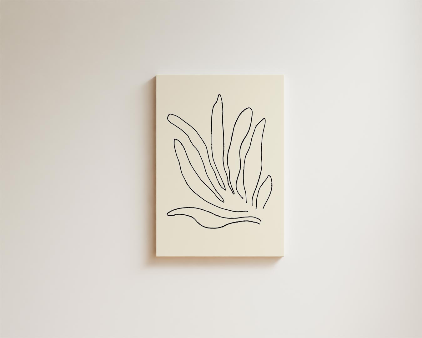Organische Lijntekening Kunstwerk-canvas-dibond-plexiglas-wanddecoratie-WallArtistic