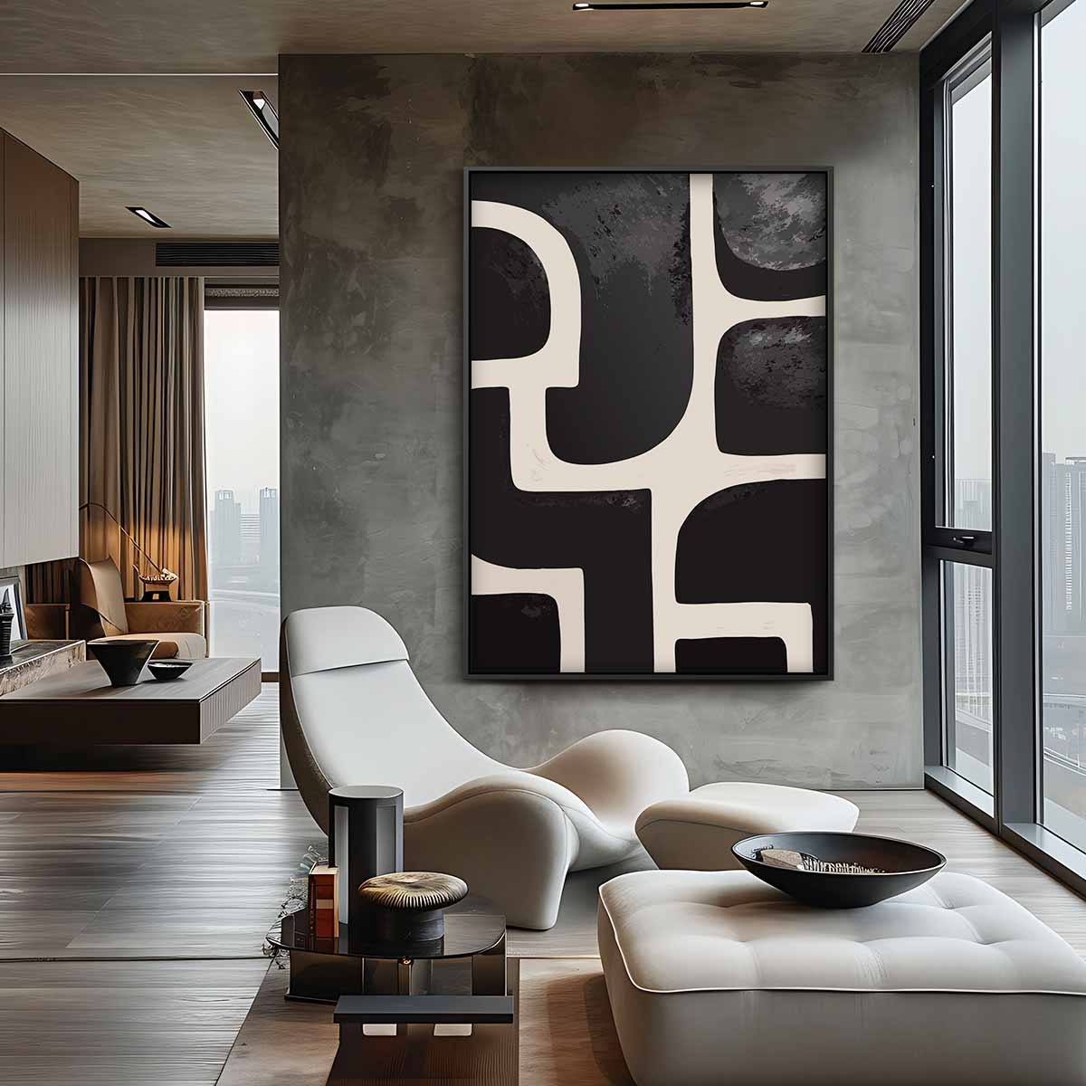 Moderne Abstracte Visie Kunstwerk-canvas-dibond-plexiglas-wanddecoratie-WallArtistic