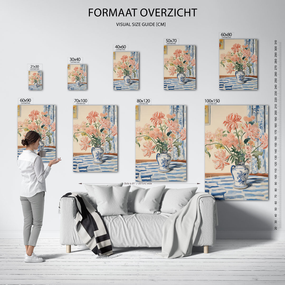 Bloemen in vaas Poster