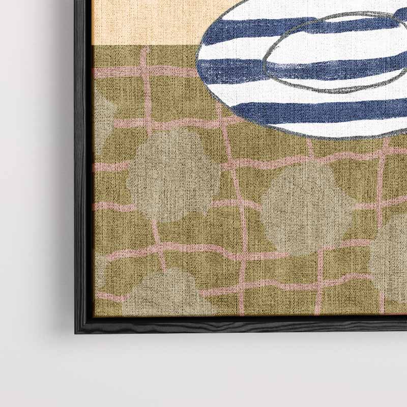 Strandvibes Illustratie Kunstwerk-canvas-dibond-plexiglas-wanddecoratie-WallArtistic