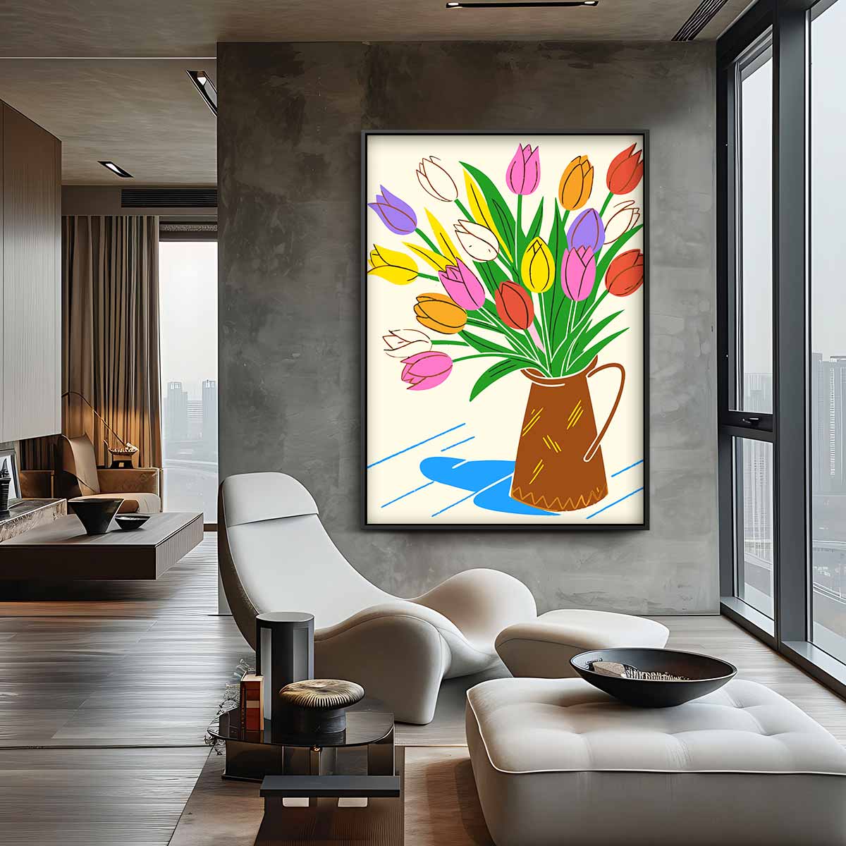 Bloemenpracht in de Eenvoud Kunstwerk-canvas-dibond-plexiglas-wanddecoratie-WallArtistic