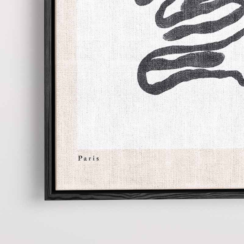 Organische Zwart-Wit Bloem Kunstwerk-canvas-dibond-plexiglas-wanddecoratie-WallArtistic