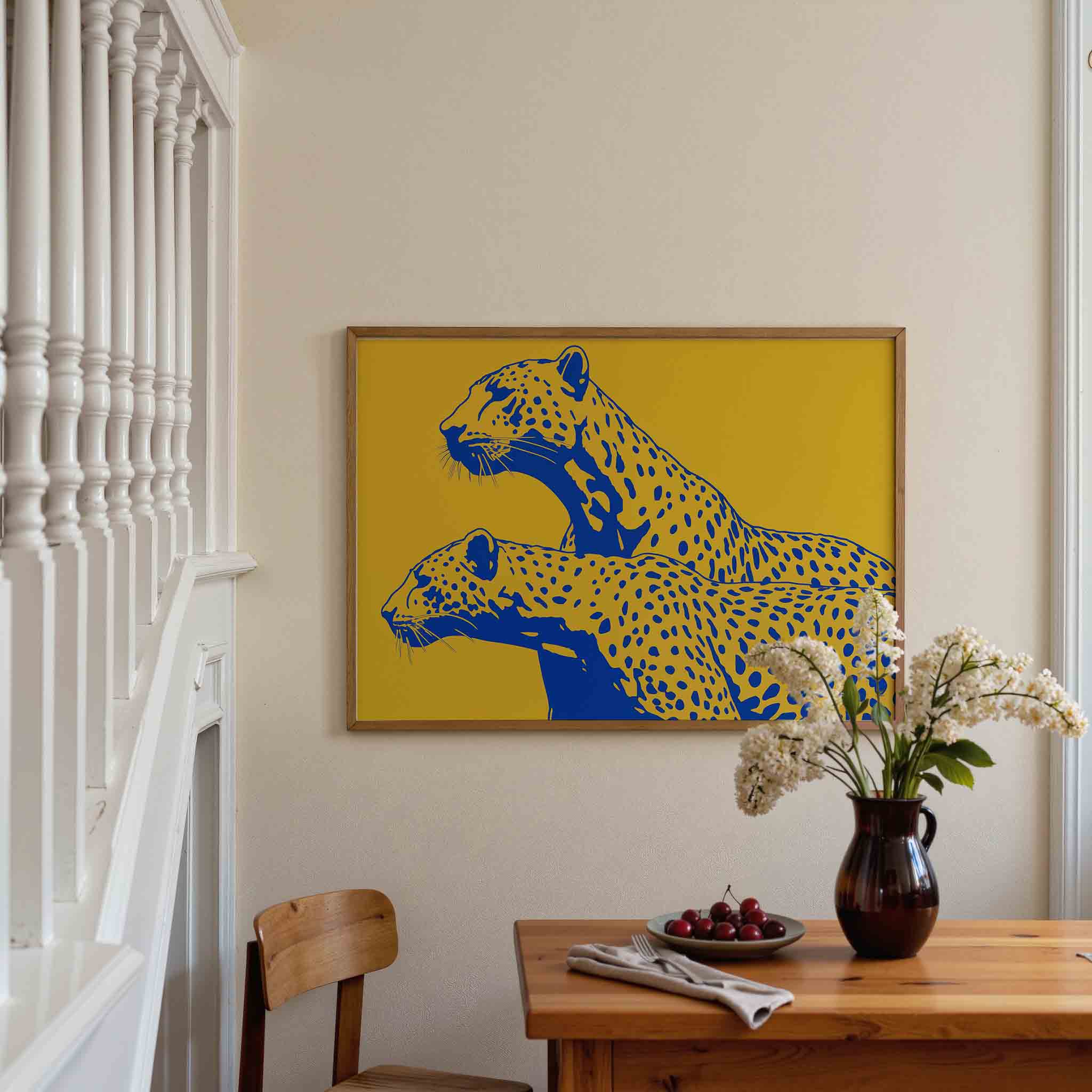 Twee luipaarden Poster