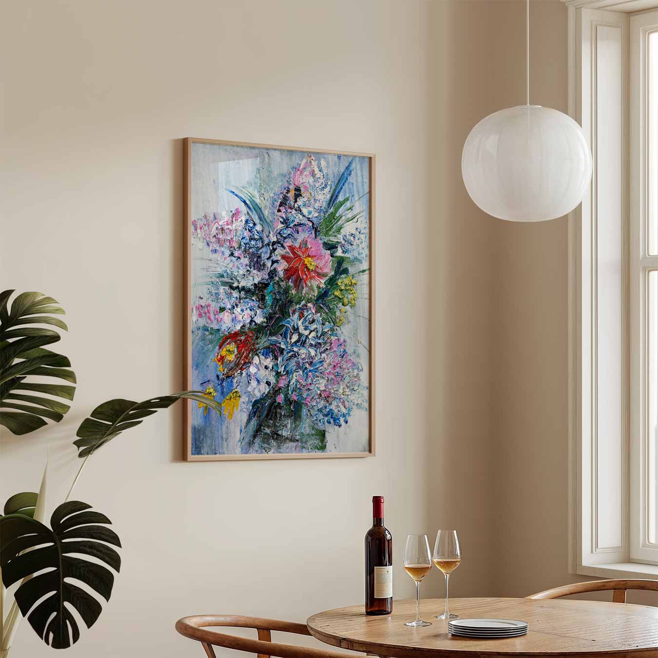 Bloemrijke Expressie Poster