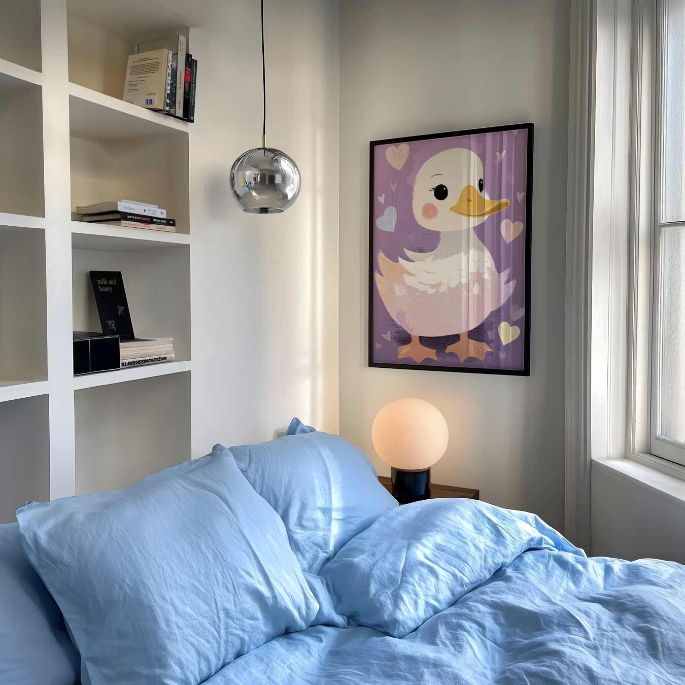 Schattige Eend Decoratieve Poster