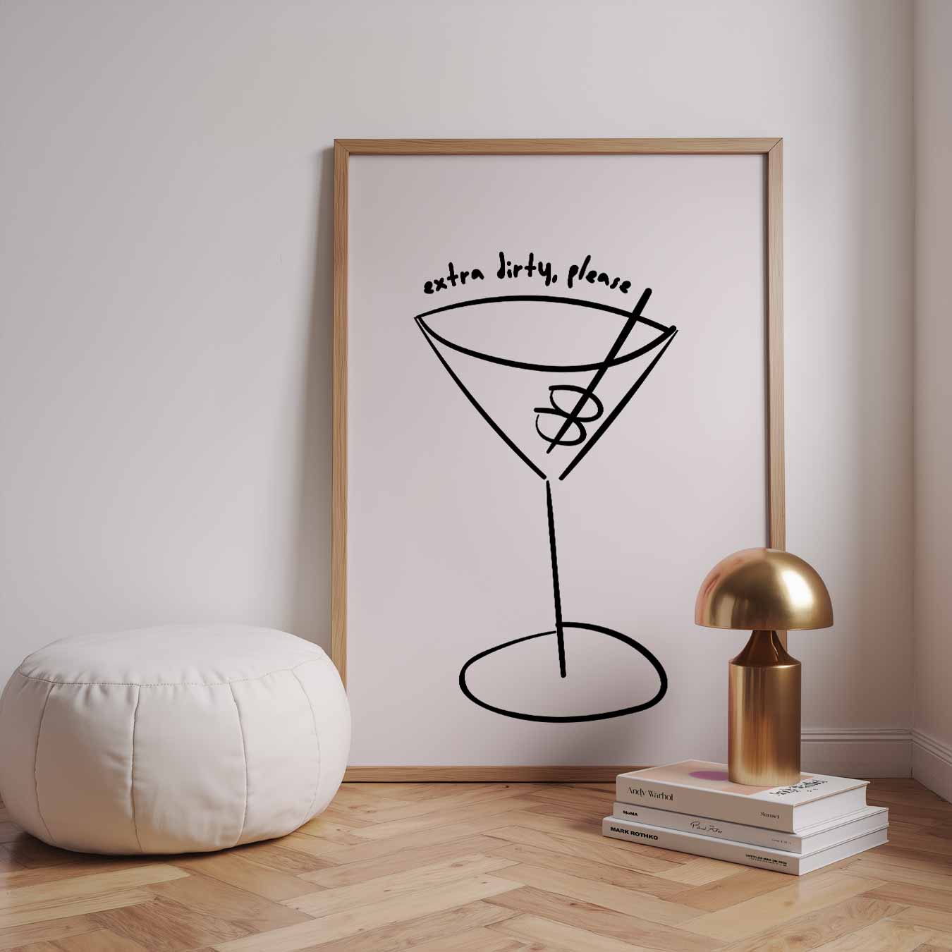 Stijlvolle Martini Illustratie Poster