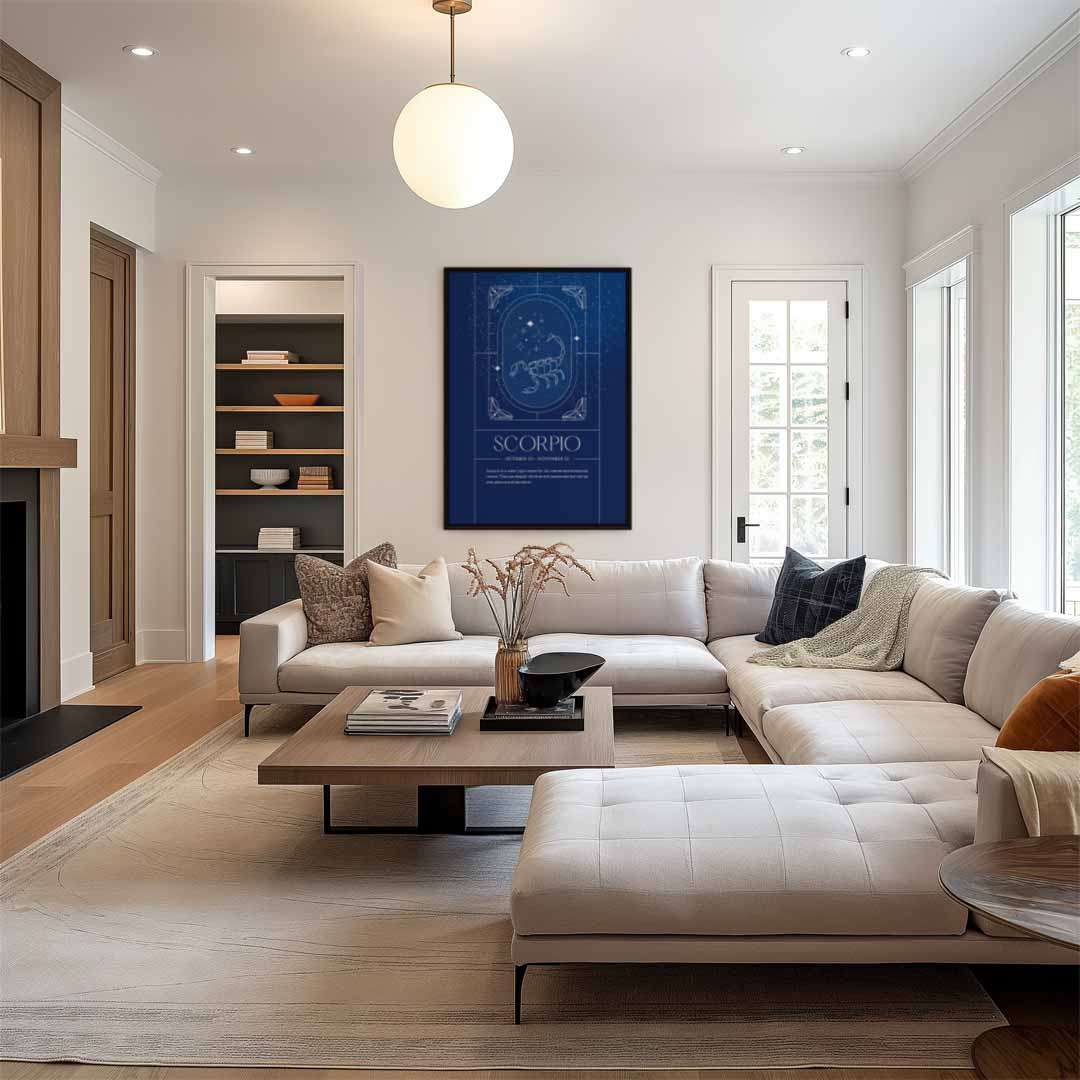Astrologische Schorpioen Poster Kunstwerk-canvas-dibond-plexiglas-wanddecoratie-WallArtistic