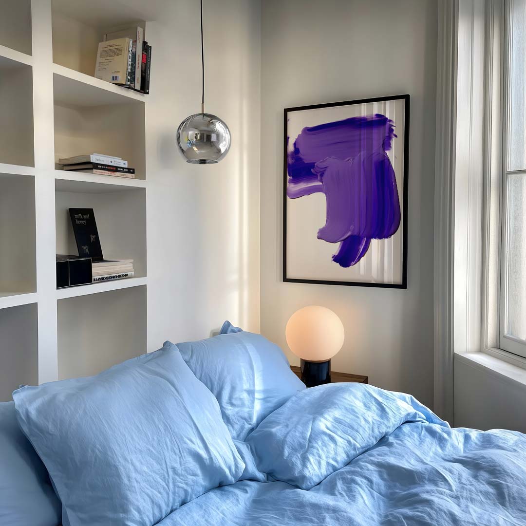 Abstracte Paarse Expressie Poster-WallArtistic