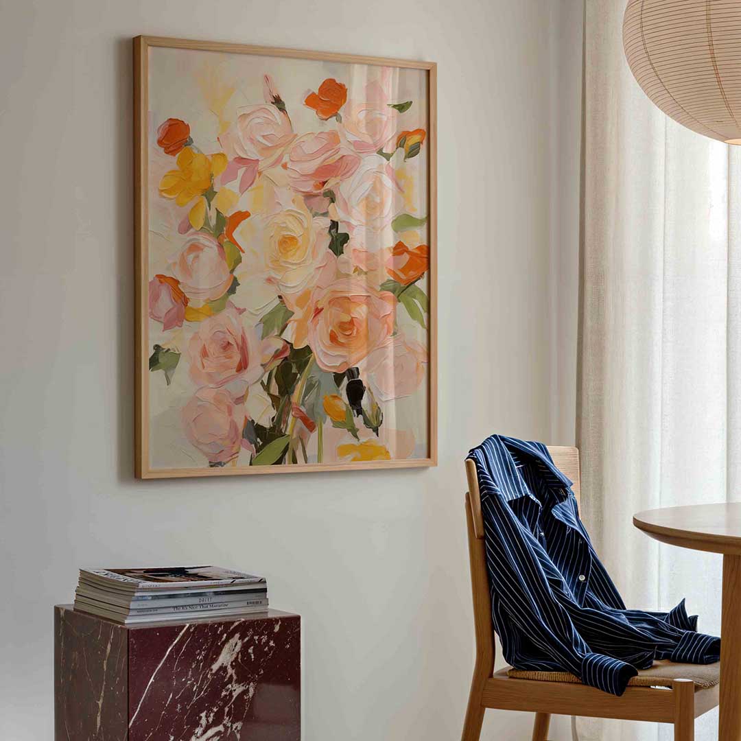 Bloemen in zachte tinten Poster