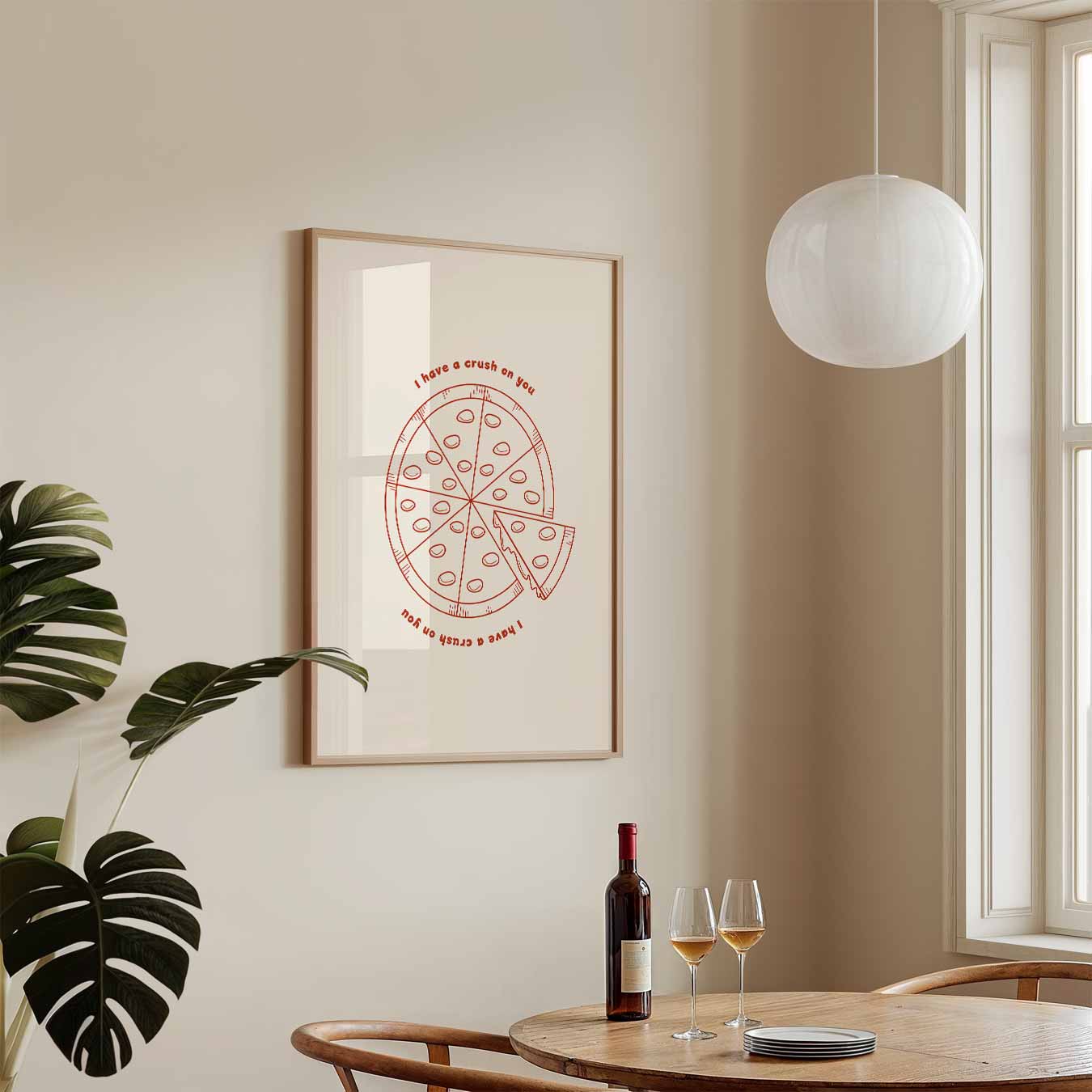 Pizza Crush Romantiek Poster