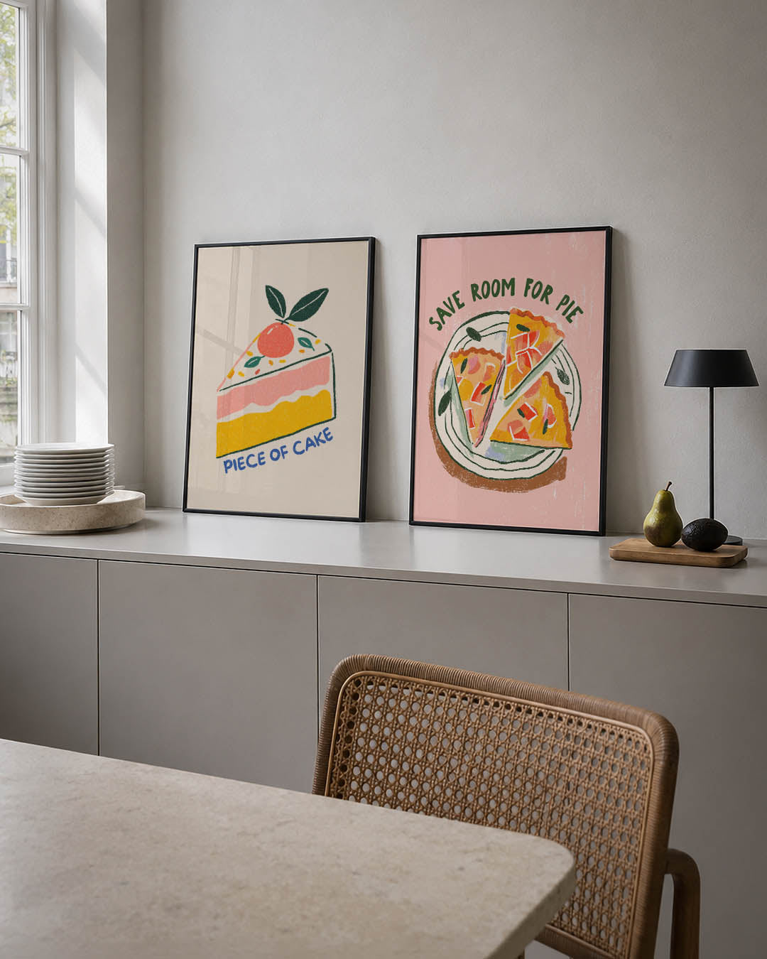 Speelse taartvormen Posterset