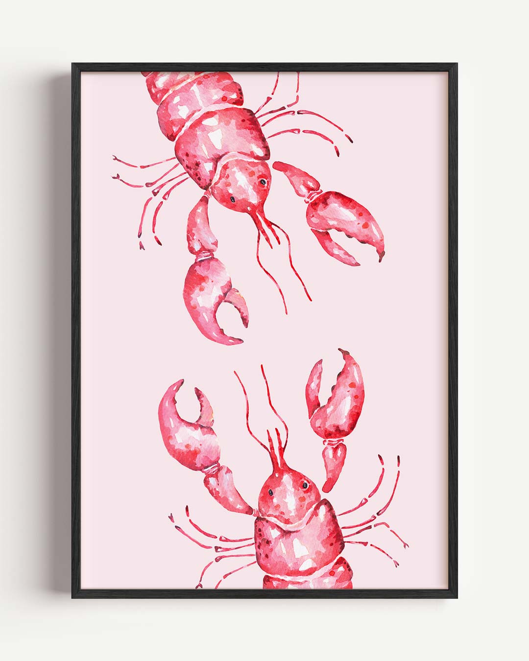 Waterverf Kreeften Poster-WallArtistic