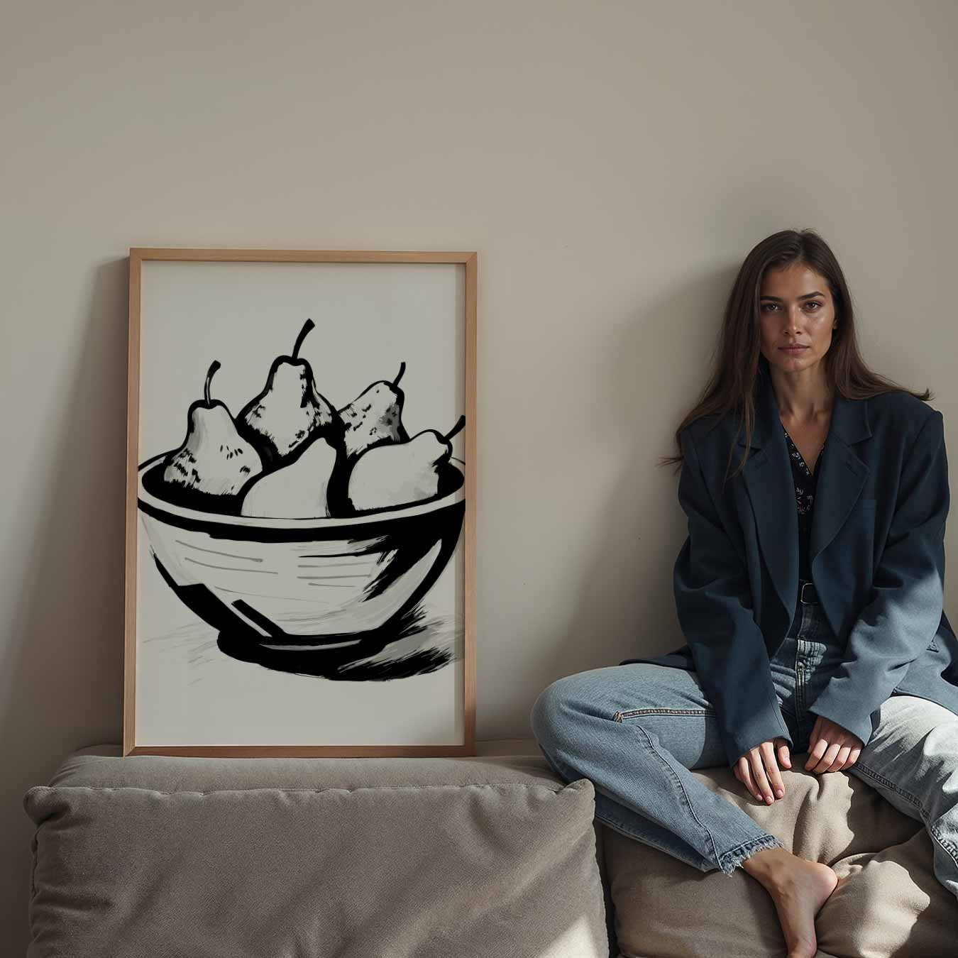 Stijlvolle Perenschalen Poster-WallArtistic