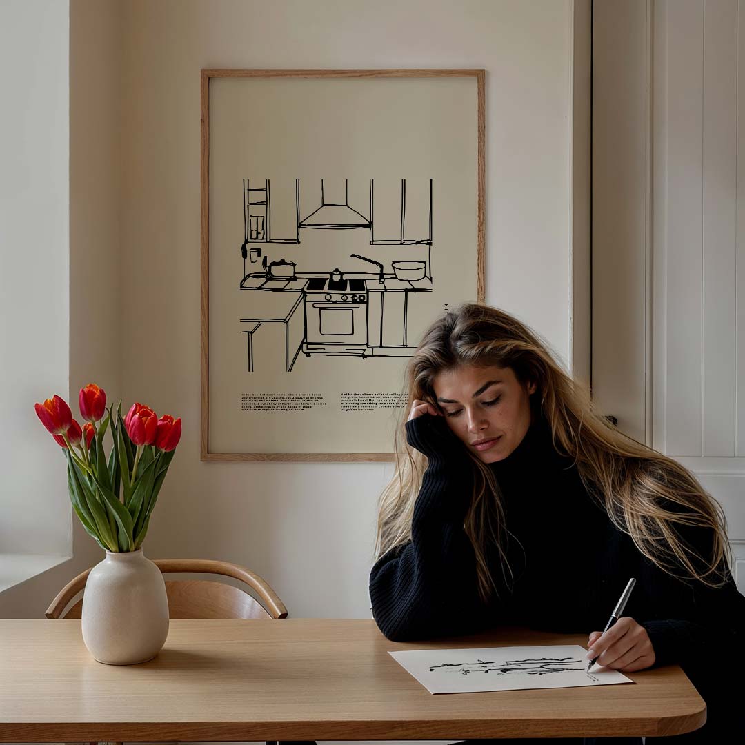 Moderne Minimalistische Keukenposter-WallArtistic