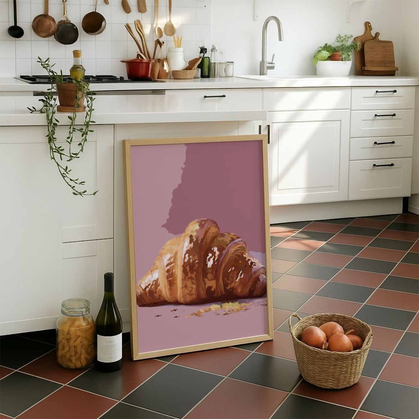 Stijlvolle Croissant Poster