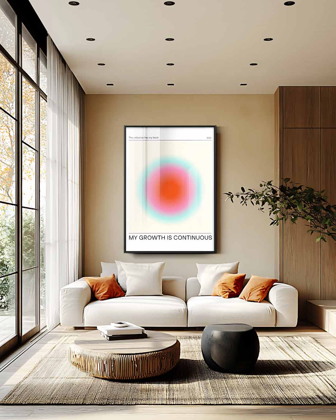 Kleurrijke Groei Cirkel Kunstwerk-canvas-dibond-plexiglas-wanddecoratie-WallArtistic