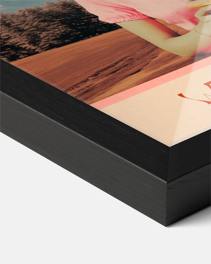 Dromerige Retro Berglandschap Poster-WallArtistic