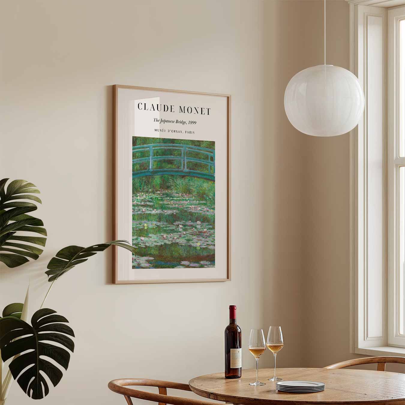 Monet's Betoverende Japanse Brug Poster