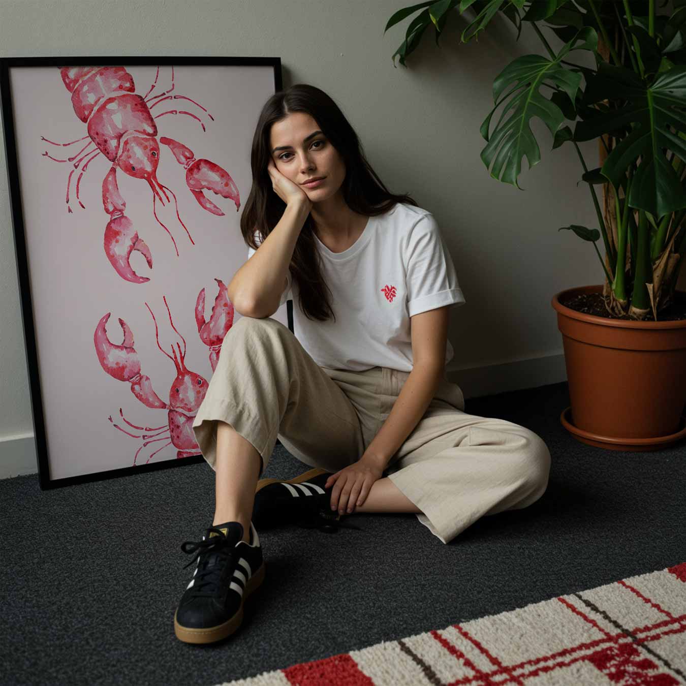 Waterverf Kreeften Poster-WallArtistic