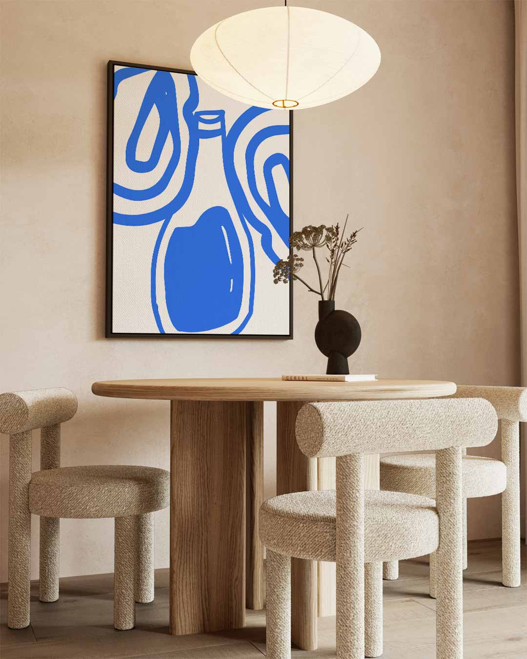 Stijlvolle Blauwe Abstractie Kunstwerk-canvas-dibond-plexiglas-wanddecoratie-WallArtistic