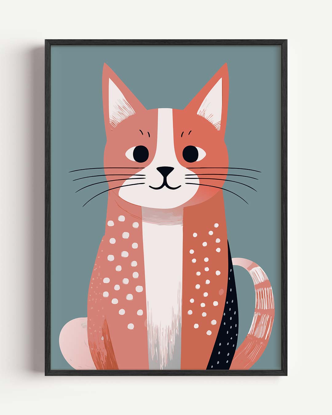 Schattige Kat Illustratie Poster-WallArtistic