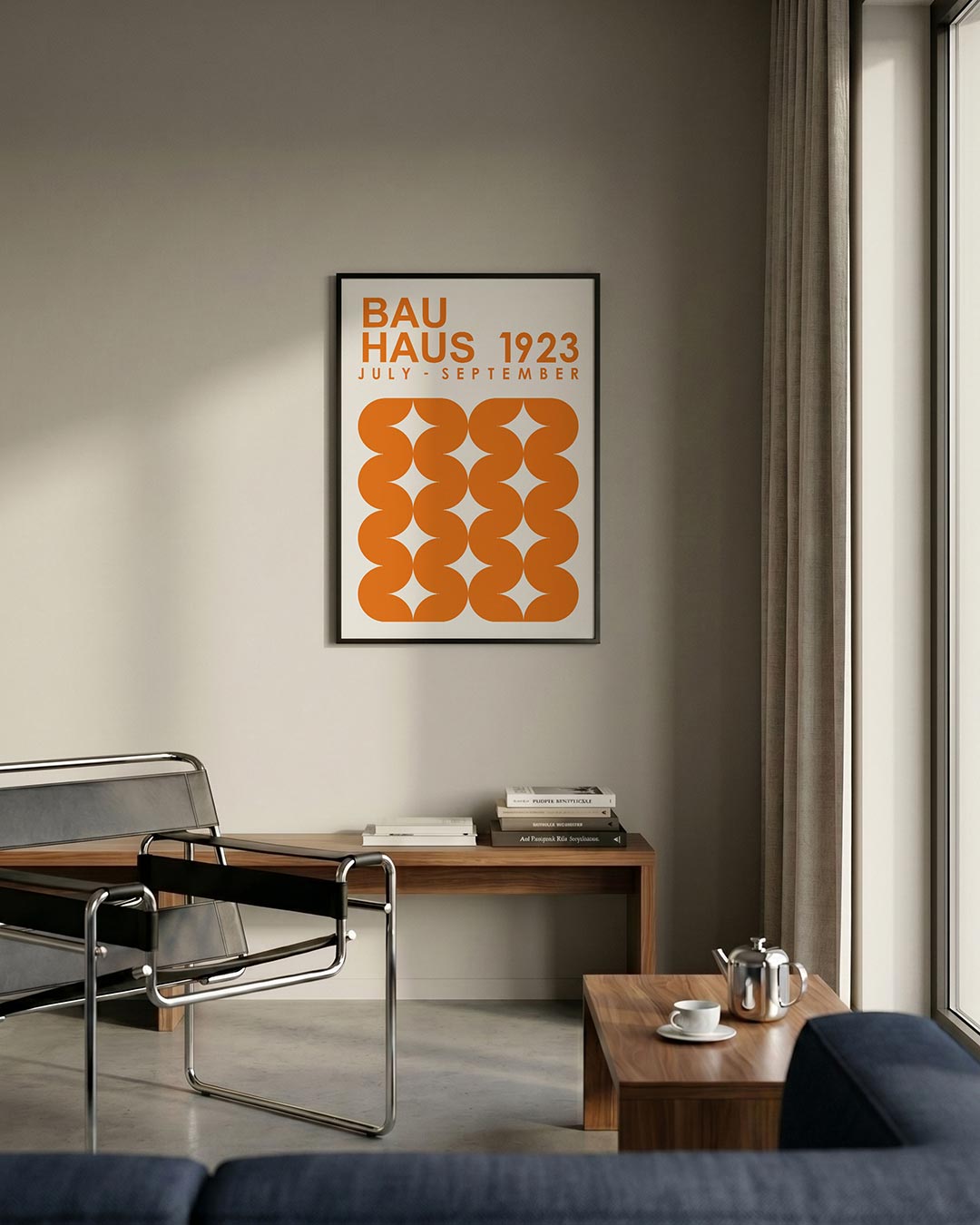 Oranje vormritme Poster
