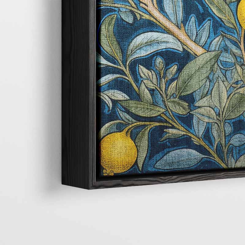 Zonnige Citroenen op Blauw Kunstwerk-canvas-dibond-plexiglas-wanddecoratie-WallArtistic