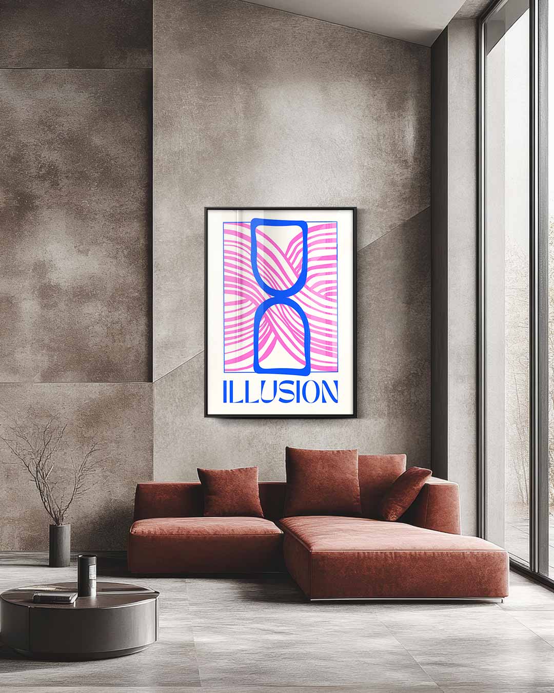 Optische Tijdillusie Kunstwerk-canvas-dibond-plexiglas-wanddecoratie-WallArtistic