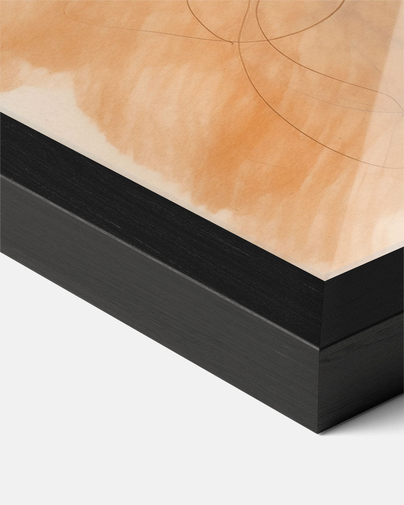 Rustgevende Beige Abstractie Poster-WallArtistic