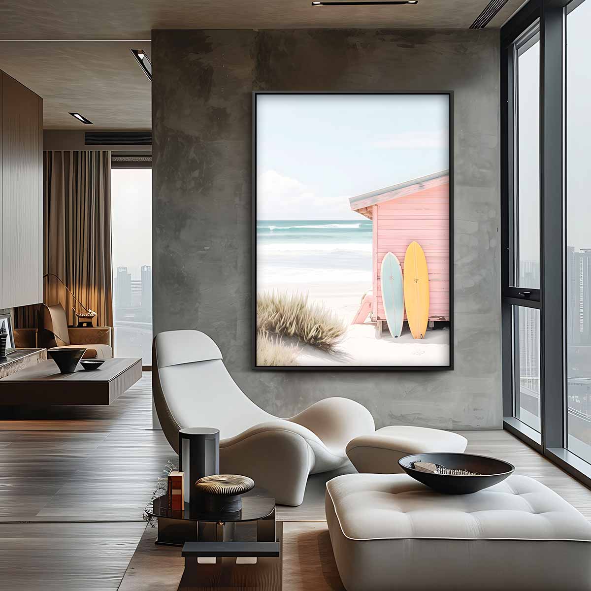 Zomerse Strandvibes Kunstwerk-canvas-dibond-plexiglas-wanddecoratie-WallArtistic