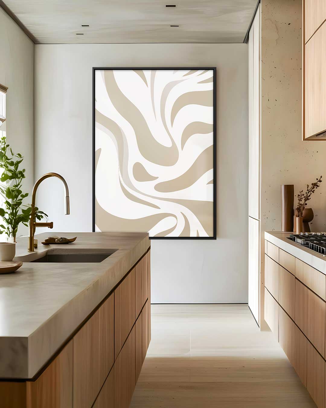 Golvend Zandpatroon Kunstwerk-canvas-dibond-plexiglas-wanddecoratie-WallArtistic