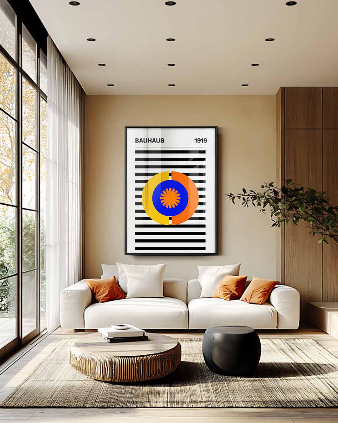 Retro Bauhaus Stijl Poster Kunstwerk-canvas-dibond-plexiglas-wanddecoratie-WallArtistic