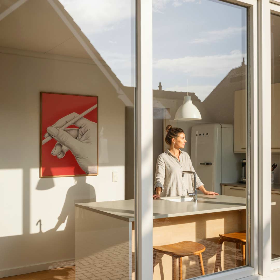 Handgetekende Kunst: Elegante Hand Poster-WallArtistic