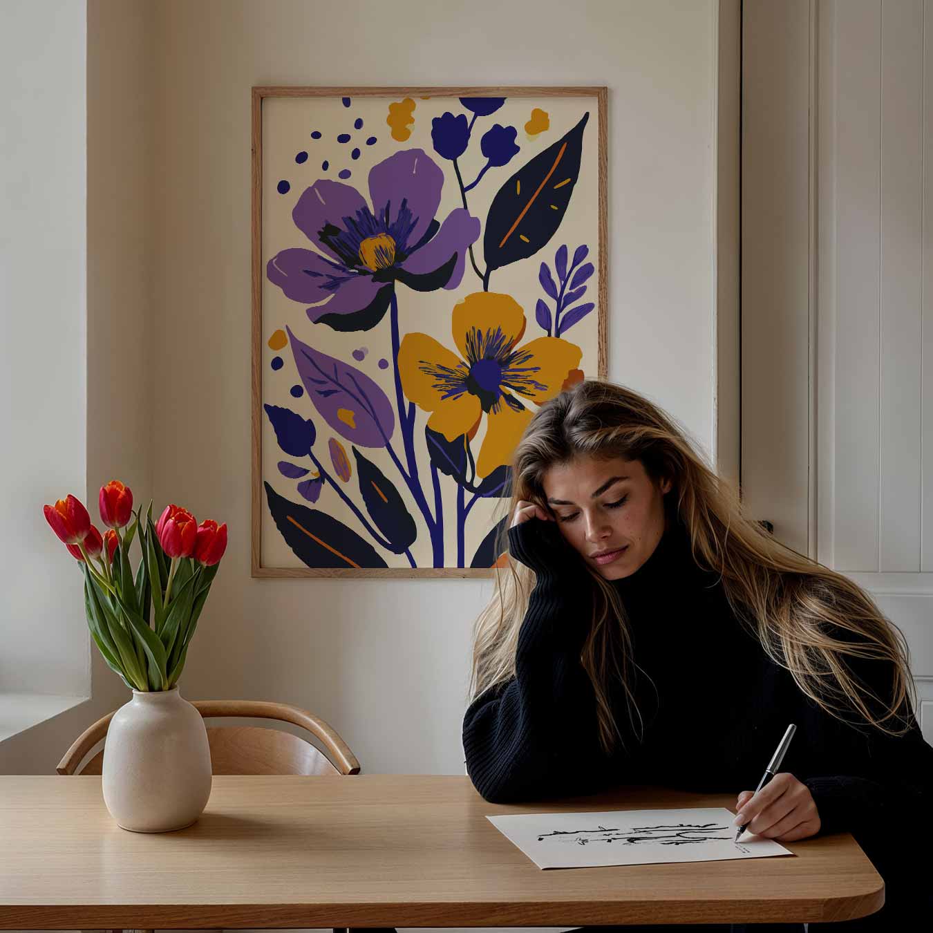 Bloemenfeest in Vrolijke Kleuren Poster