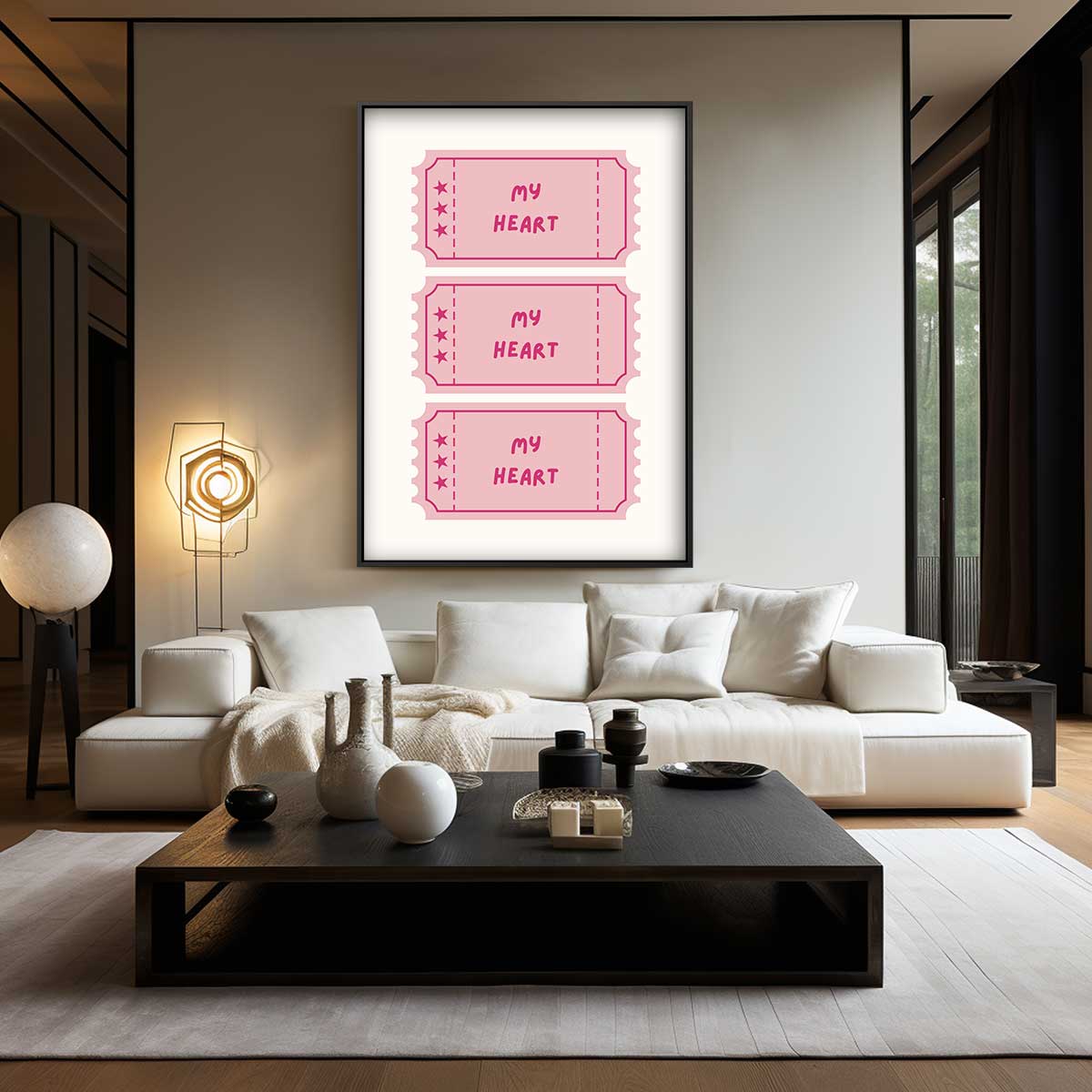 Mijn Hart Toegangskaartjes Kunstwerk-canvas-dibond-plexiglas-wanddecoratie-WallArtistic