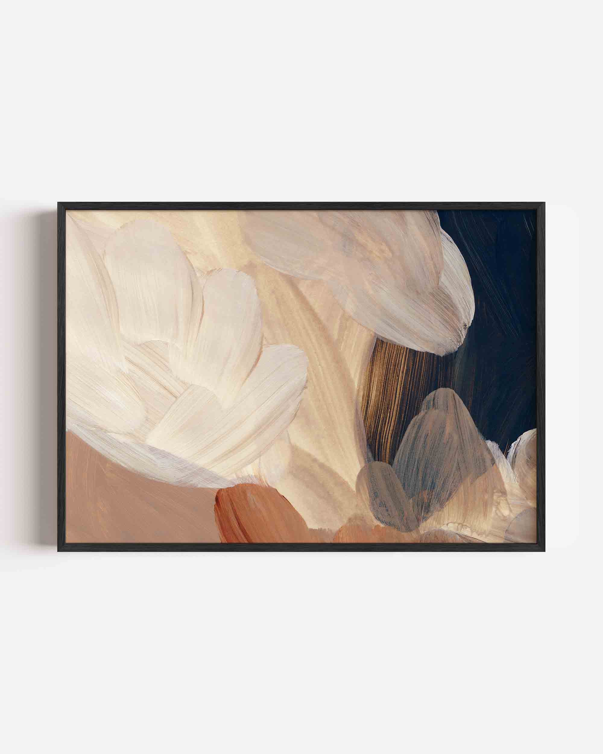 Abstracte penseelstreken Poster