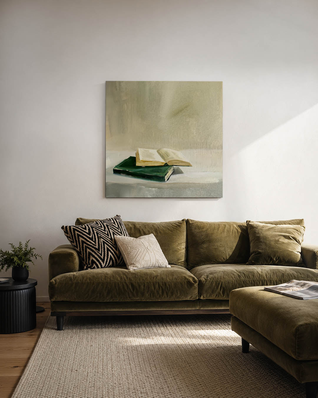 Boeken op tafel Kunstwerk