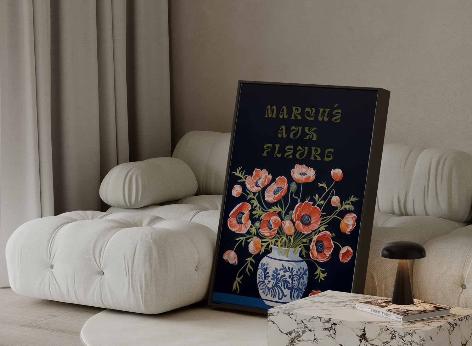 Marché aux Fleurs Schilderij Kunstwerk-canvas-dibond-plexiglas-wanddecoratie-WallArtistic