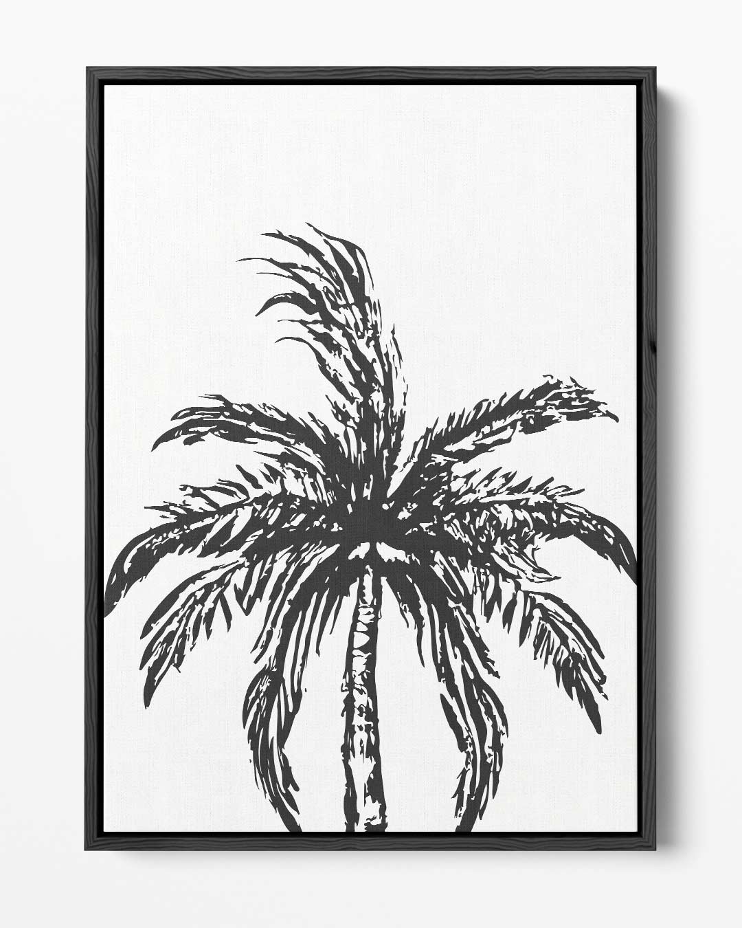 Zwart-Wit Palm Boom Kunstwerk-canvas-dibond-plexiglas-wanddecoratie-WallArtistic