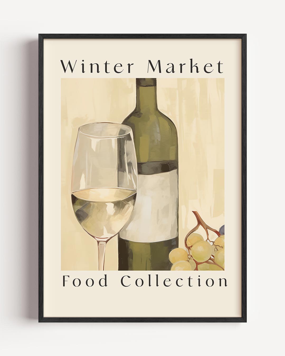 Winter Market Wijnposter-WallArtistic