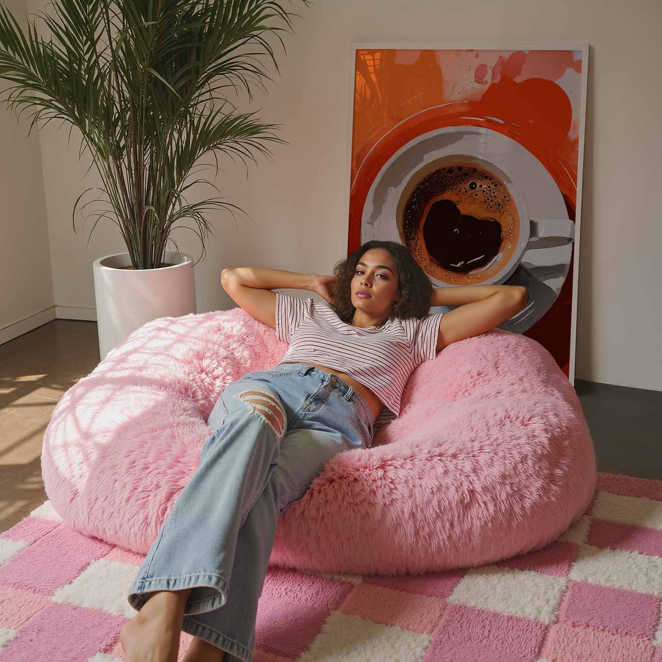 Warm Hart Cappuccino Poster-WallArtistic