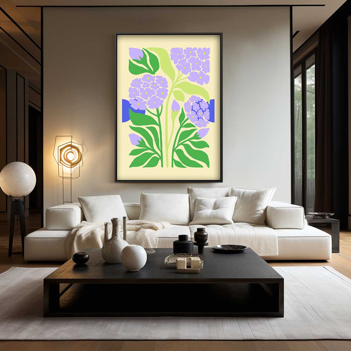 Bloemenpracht in Lila Kunstwerk-canvas-dibond-plexiglas-wanddecoratie-WallArtistic