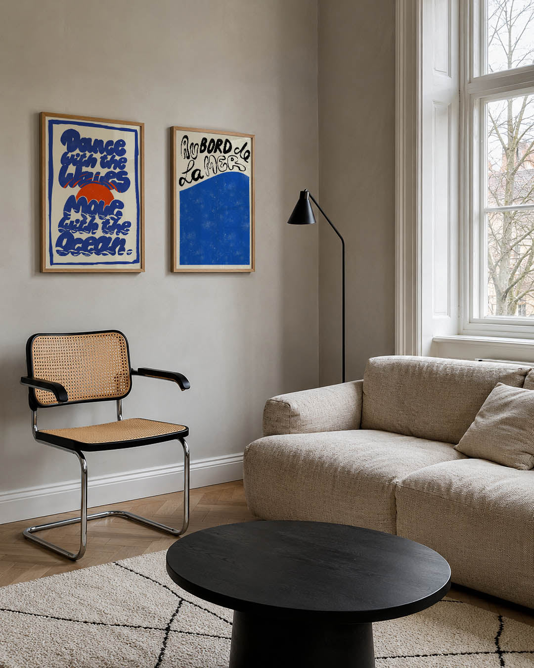 Golvend lijnenspel Posterset