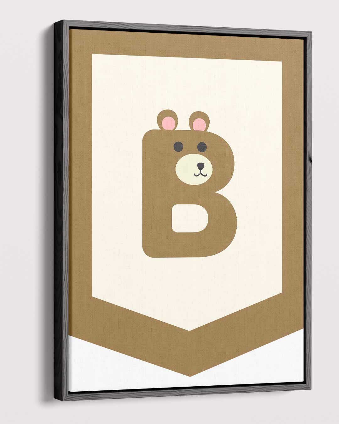 Schattige Berenletter Banner Kunstwerk-canvas-dibond-plexiglas-wanddecoratie-WallArtistic