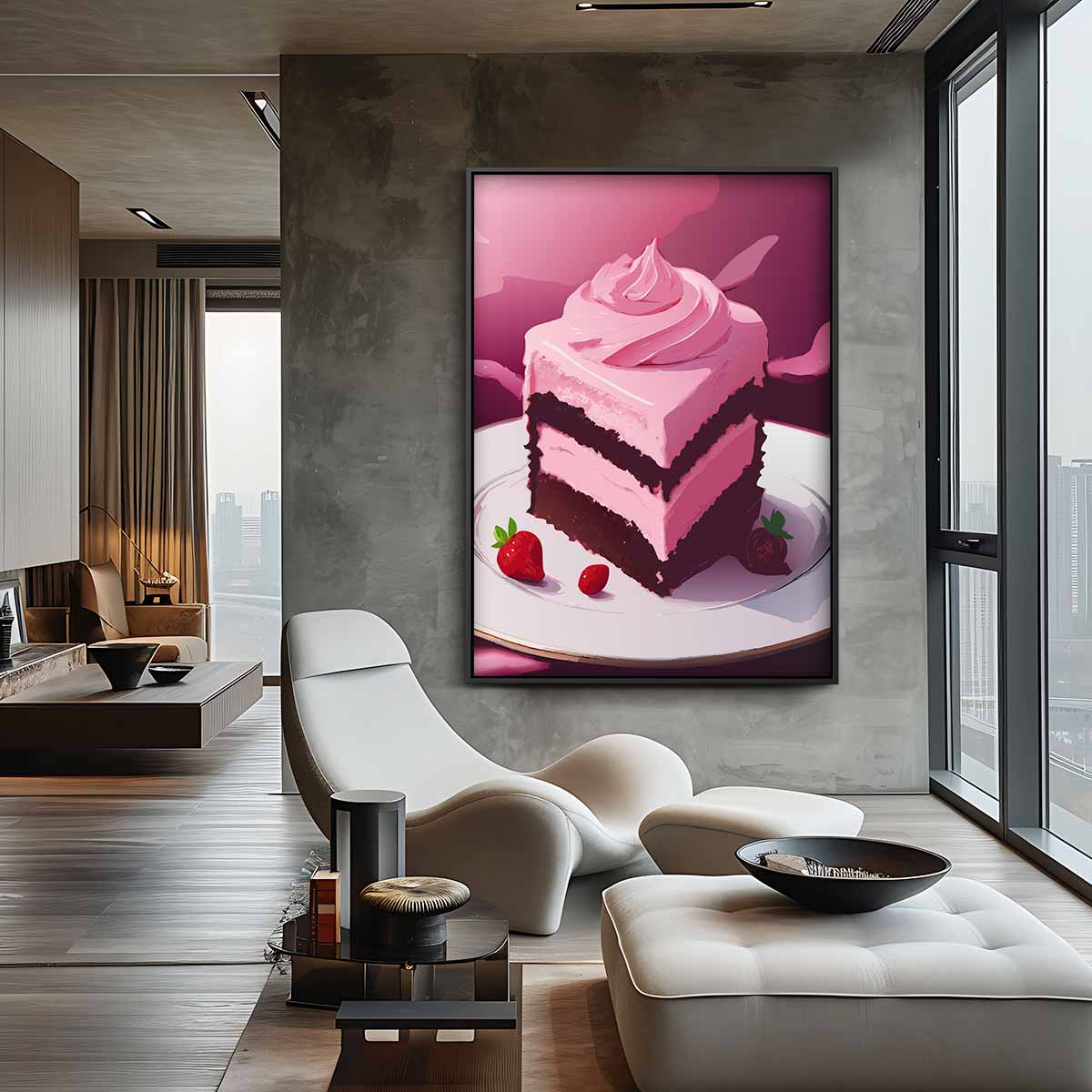 Romige Zoete Verleiding Kunstwerk-canvas-dibond-plexiglas-wanddecoratie-WallArtistic