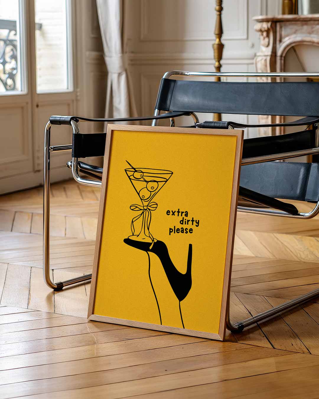 Elegant Drankje met een Knipoog Poster