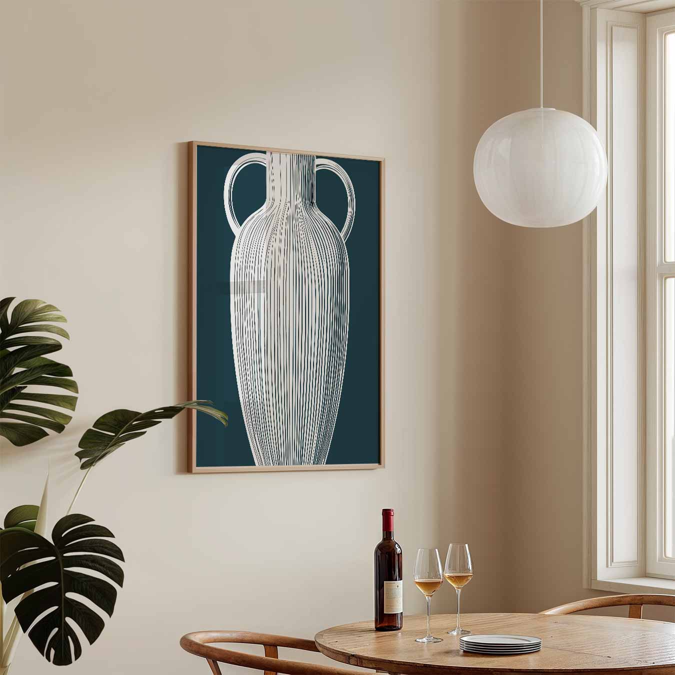 Stijlvolle Vaas Illustratie Poster