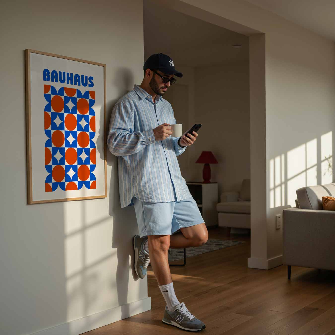 Stijlvolle Bauhaus Geometrische Poster-WallArtistic