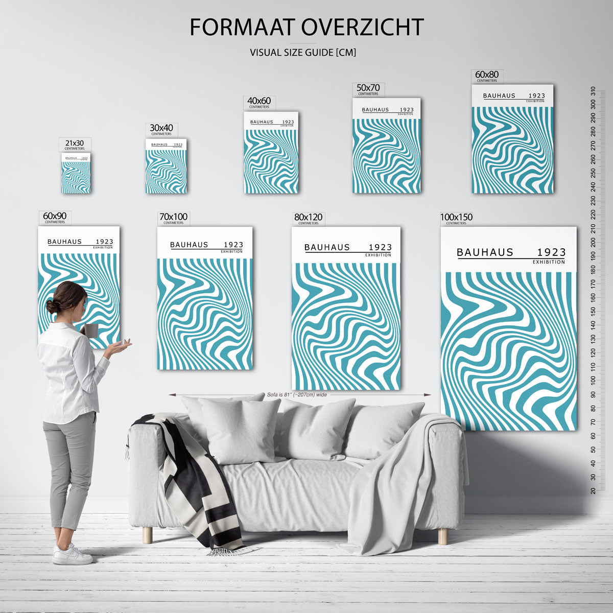 Golvend lijnenspel Poster